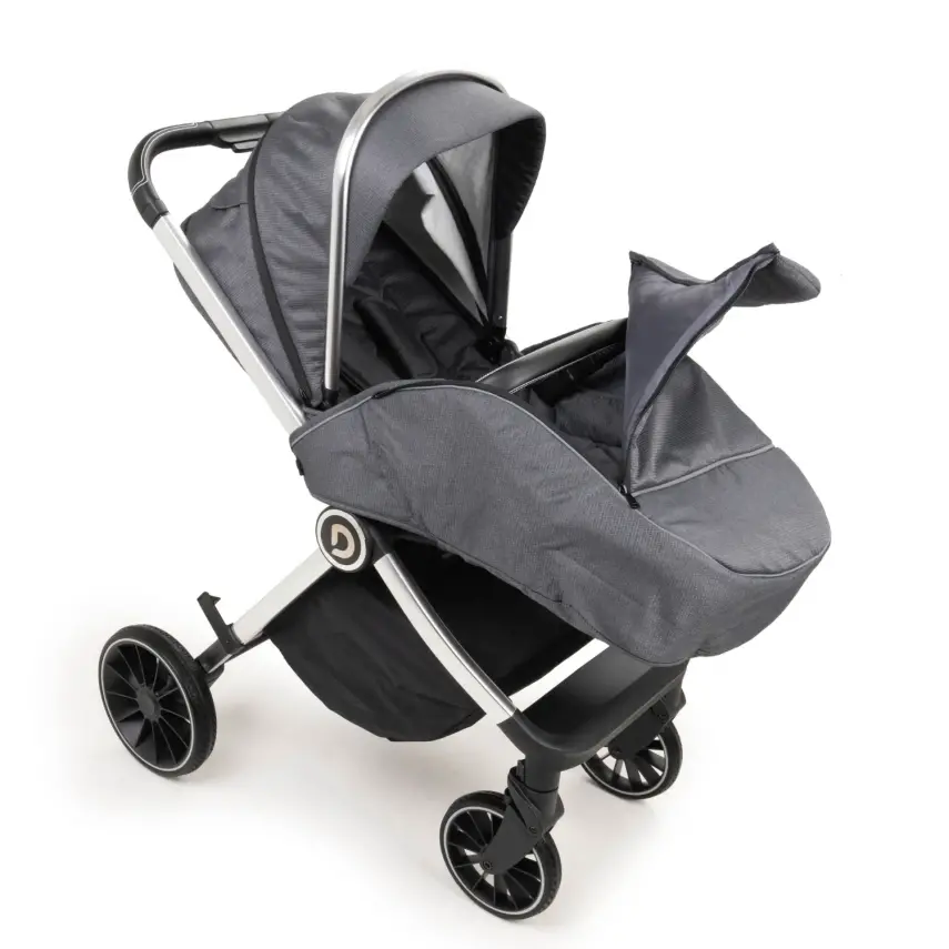 Duux Pro Max2  I-Size Çift Yönlü Kolay Katlanabilen Su Geçirmeyen Travel Sistem-Seyahat Sistem Bebek Arabası Yağmurluk Hediyeli Dark Grey - 13