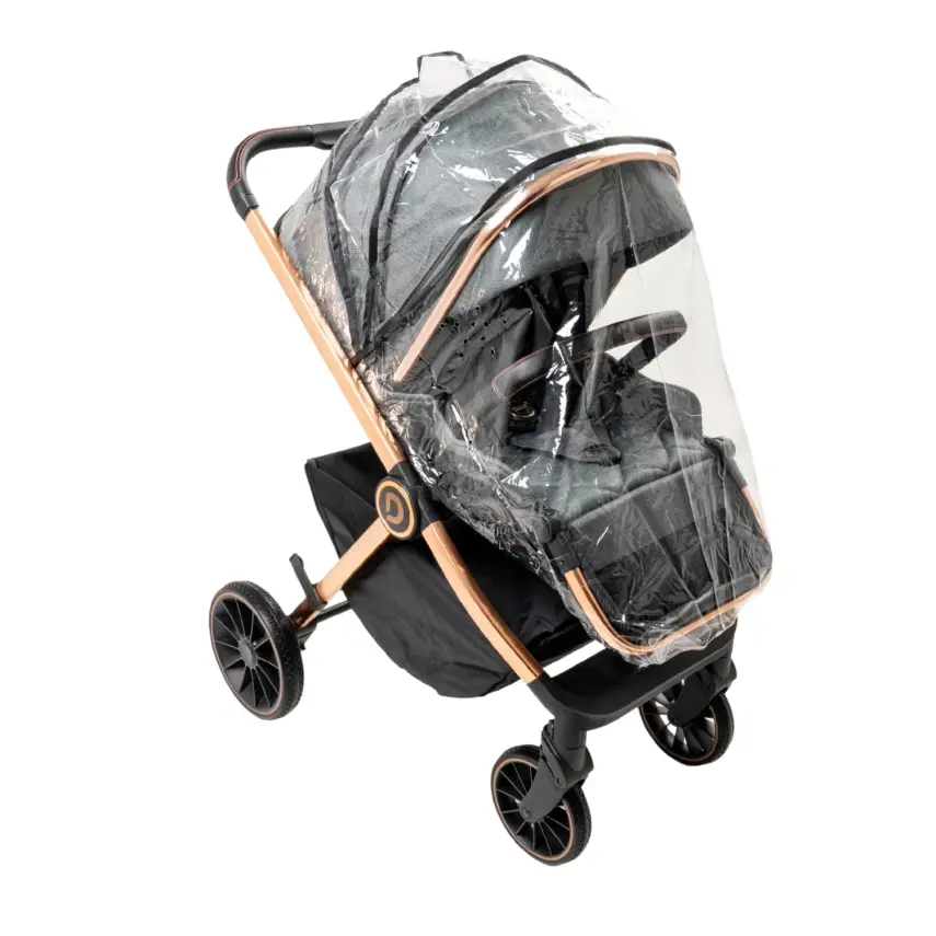 Duux Pro Max2  I-Size Çift Yönlü Kolay Katlanabilen Su Geçirmeyen Travel Sistem-Seyahat Sistem Bebek Arabası Yağmurluk Hediyeli Green - 8