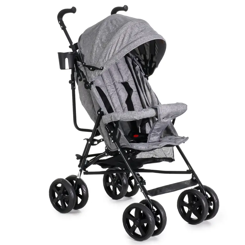 Duux Siena 0-3 Yaş Hafif Puset Baston Bebek Arabası Tam Yatar – Ön Barlı Gri - 1