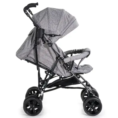 Duux Siena 0-3 Yaş Hafif Puset Baston Bebek Arabası Tam Yatar – Ön Barlı Gri - 3