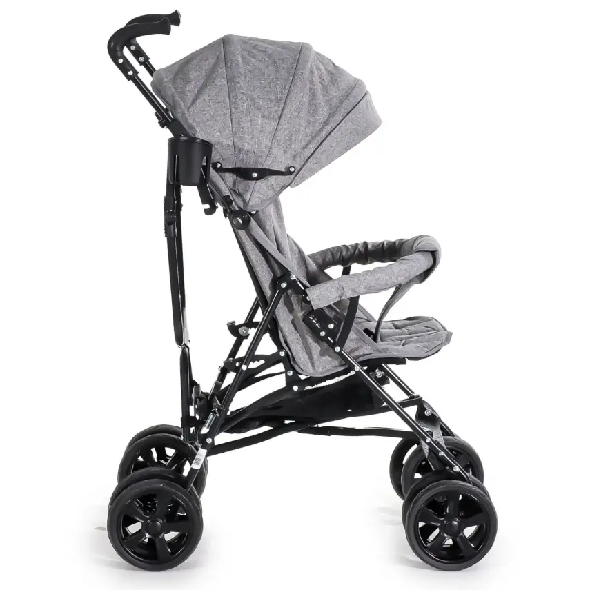 Duux Siena 0-3 Yaş Hafif Puset Baston Bebek Arabası Tam Yatar – Ön Barlı Gri - 4