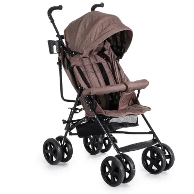 Duux Siena 0-3 Yaş Hafif Puset Baston Bebek Arabası Tam Yatar – Ön Barlı Kahverengi