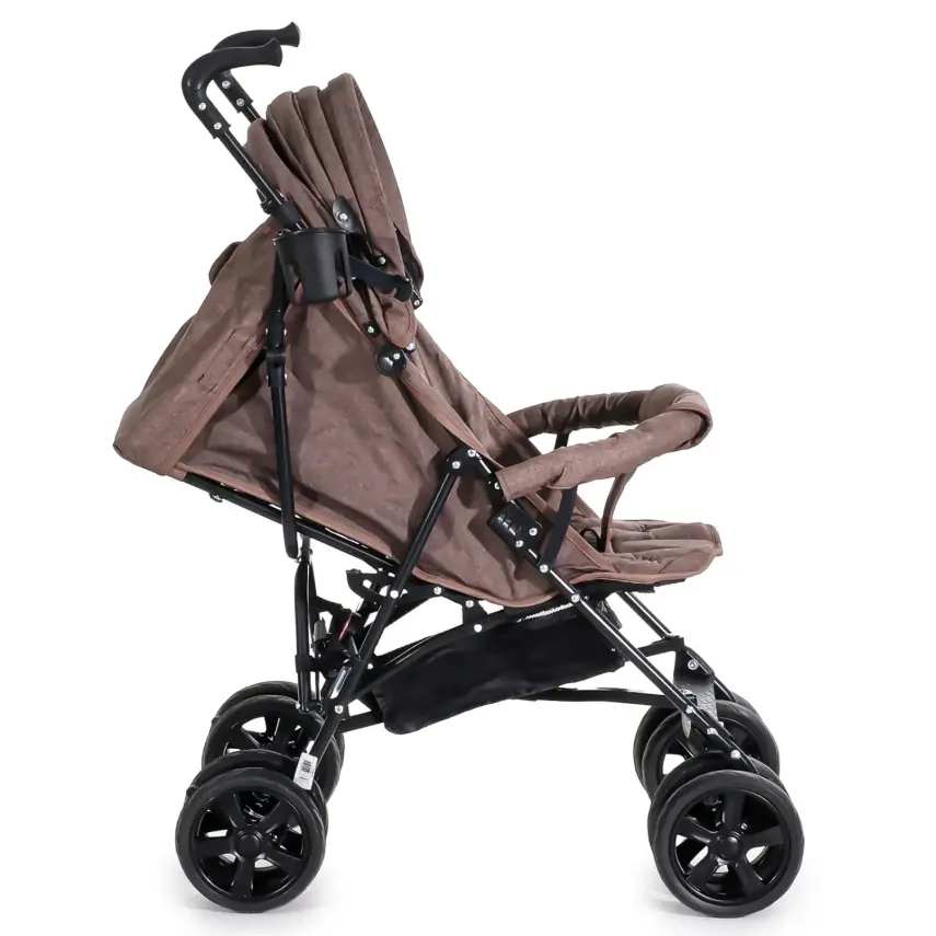 Duux Siena 0-3 Yaş Hafif Puset Baston Bebek Arabası Tam Yatar – Ön Barlı Kahverengi - 6