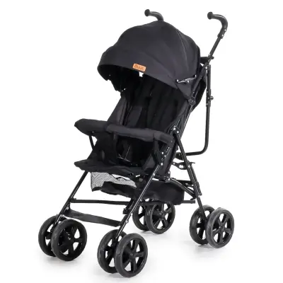 Duux Siena 0-3 Yaş Hafif Puset Baston Bebek Arabası Tam Yatar – Ön Barlı  Siyah - 2