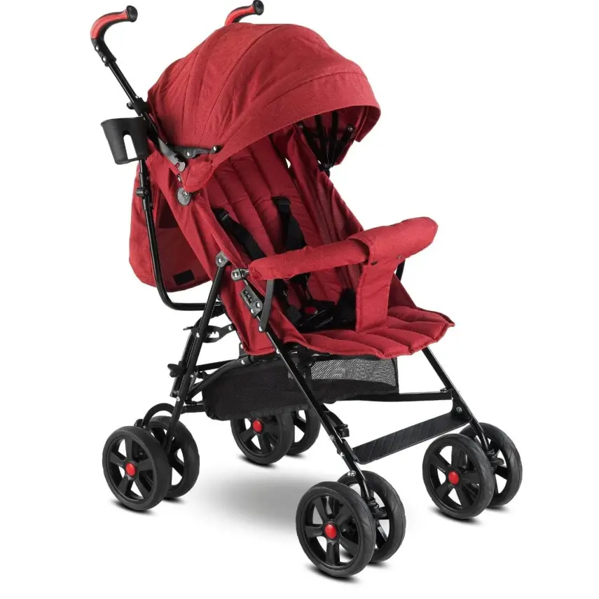 Duux Siena Hafif 15 Kg Kadar Taşıma Kapasiteli Doğumdan 3 Yaşına Kadar Kullanılabilen Baston Bebek Arabası Kırmızı - 1