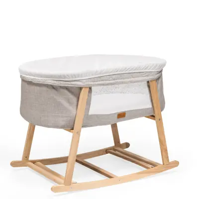 Duux Terra Anne Yanı Ahşap Beşik Gri - 5