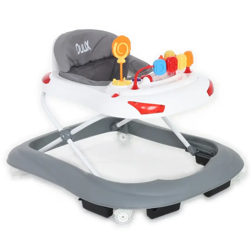 Duux Tobby Oyuncaklı Müzikli 3 Kademeli Örümcek Bebek Yürüteci Gri - 2