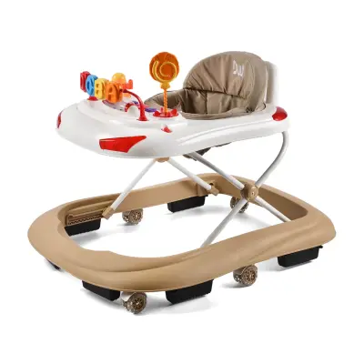 Duux Tobby Oyuncaklı Müzikli 3 Kademeli Örümcek Bebek Yürüteci Kahverengi