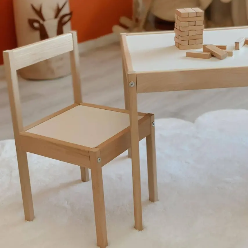 Edu Ahşap Masa Sandalye Seti - 4