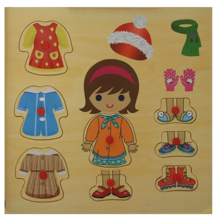 Edu Ahşap Tutmalı Kıyafetlerim - 1