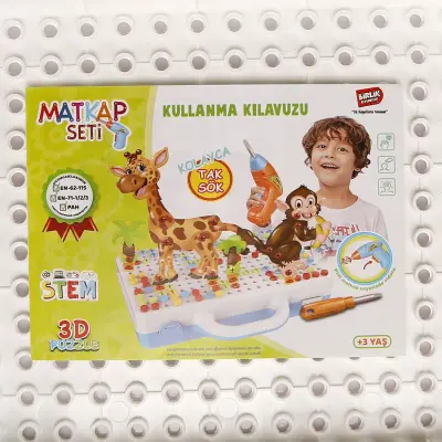 Eğitici Matkap Seti Hayvanlar 3D Stem Creative - 3