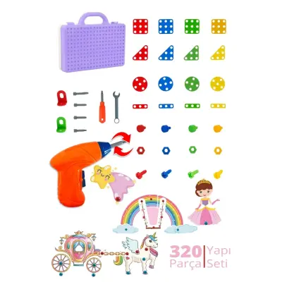 Eğitici Matkap Seti Unicorn 3D Stem Creative - 4