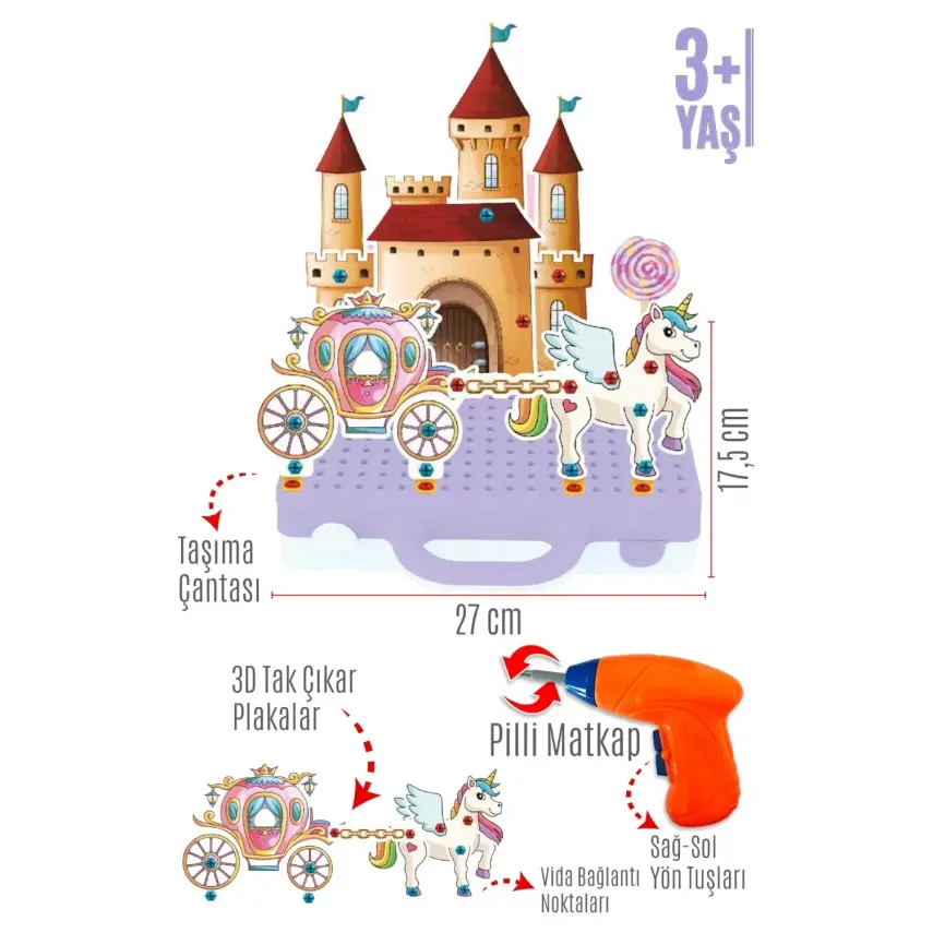 Eğitici Matkap Seti Unicorn 3D Stem Creative - 2