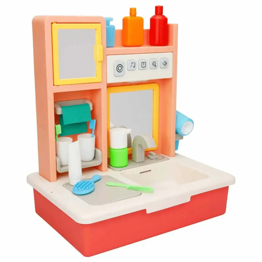 Eğitici Modern Banyo Lavabo Sesli Ve Müzikli Pembe - 1