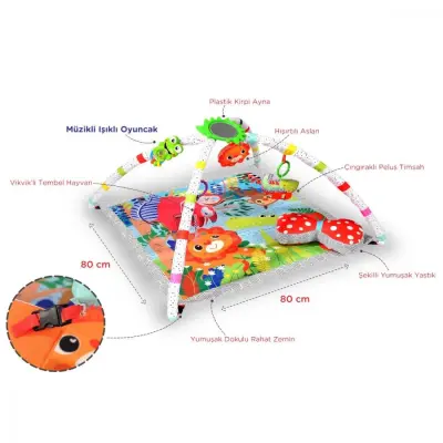 Eğlence Ormanı Aktivite ve Oyun Halısı Sesli Işıklı - 2