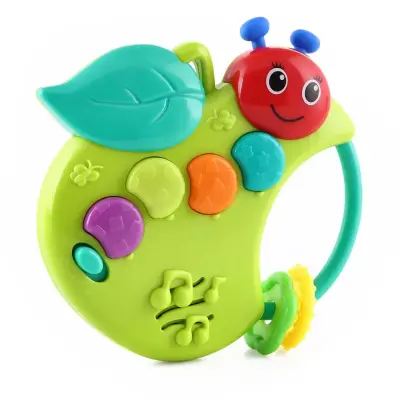 Eğlenceli Elma Tırtılı - Işıklı Müzikli Diş Kaşıyıcı ve Çıngırak