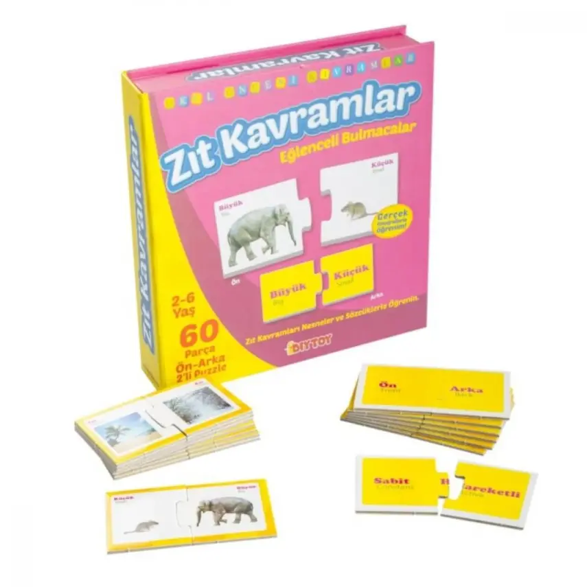 Eğlenceli Zıt Kavramlar Puzzle Gerçek Resim - 1