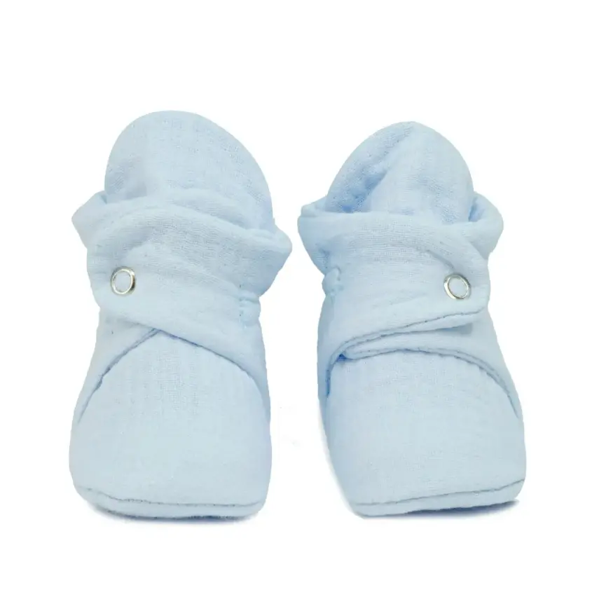 Ella Bonna Erkek Bebek Patik Müslin Mavi - 6
