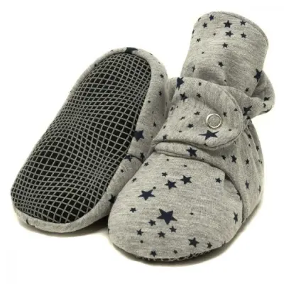 Ella Bonna Kız Patik Pamuk Organik Cotton Yıldızlı Gri - 2