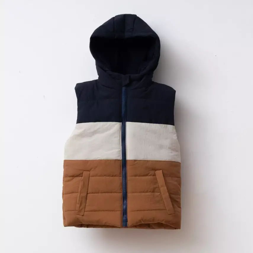 Ella Bonna Şişme Yelek Parçalı Lacivert - 1