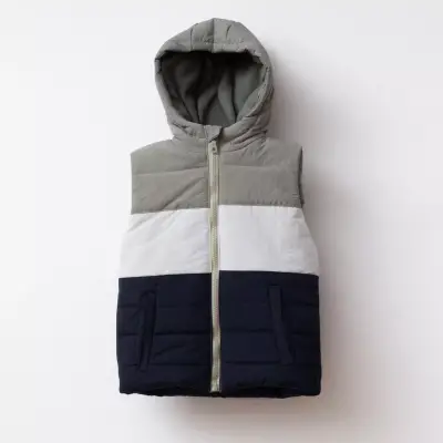 Ella Bonna Şişme Yelek Parçalı Yeşil