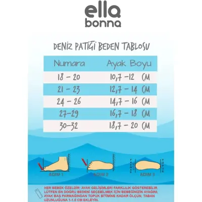 Ella Bonna Unisex Deniz Patiği Kaydırmaz Taban Çiçekler - 4