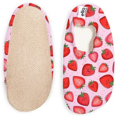 Ella Bonna Unisex Deniz Patiği Kaydırmaz Taban Çilekler - 2