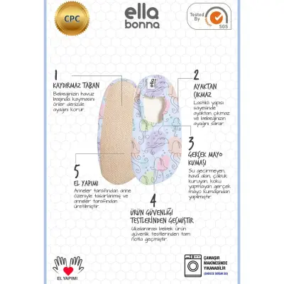 Ella Bonna Unisex Deniz Patiği Kaydırmaz Taban Deniz Anası - 10