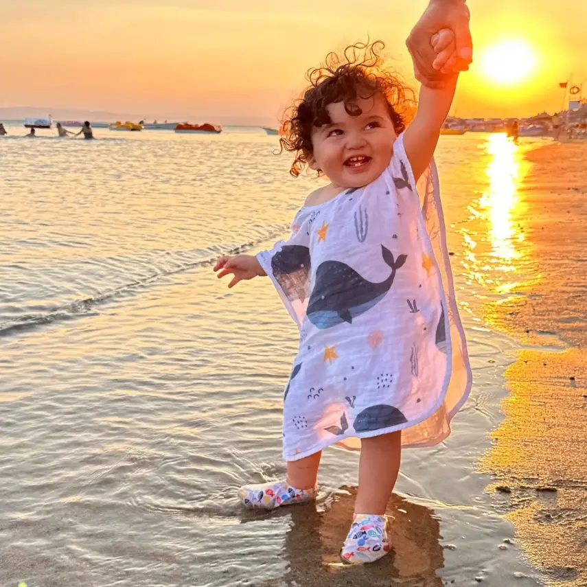 Ella Bonna Unisex Deniz Patiği Kaydırmaz Taban Renkli Balıklar - 2