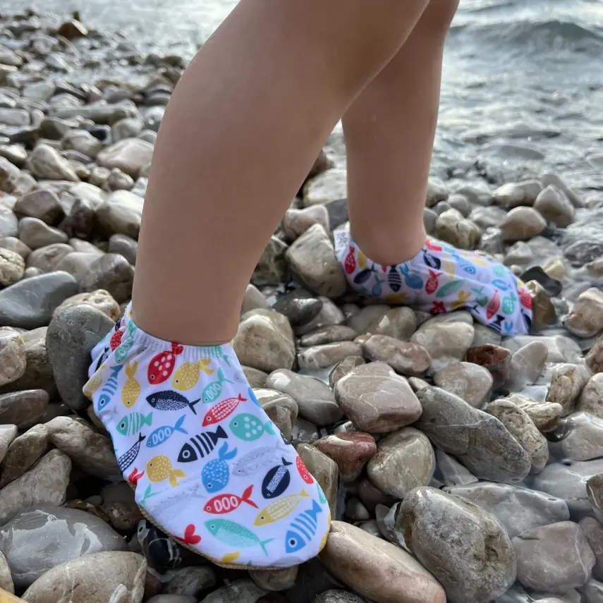 Ella Bonna Unisex Deniz Patiği Kaydırmaz Taban Renkli Balıklar - 10