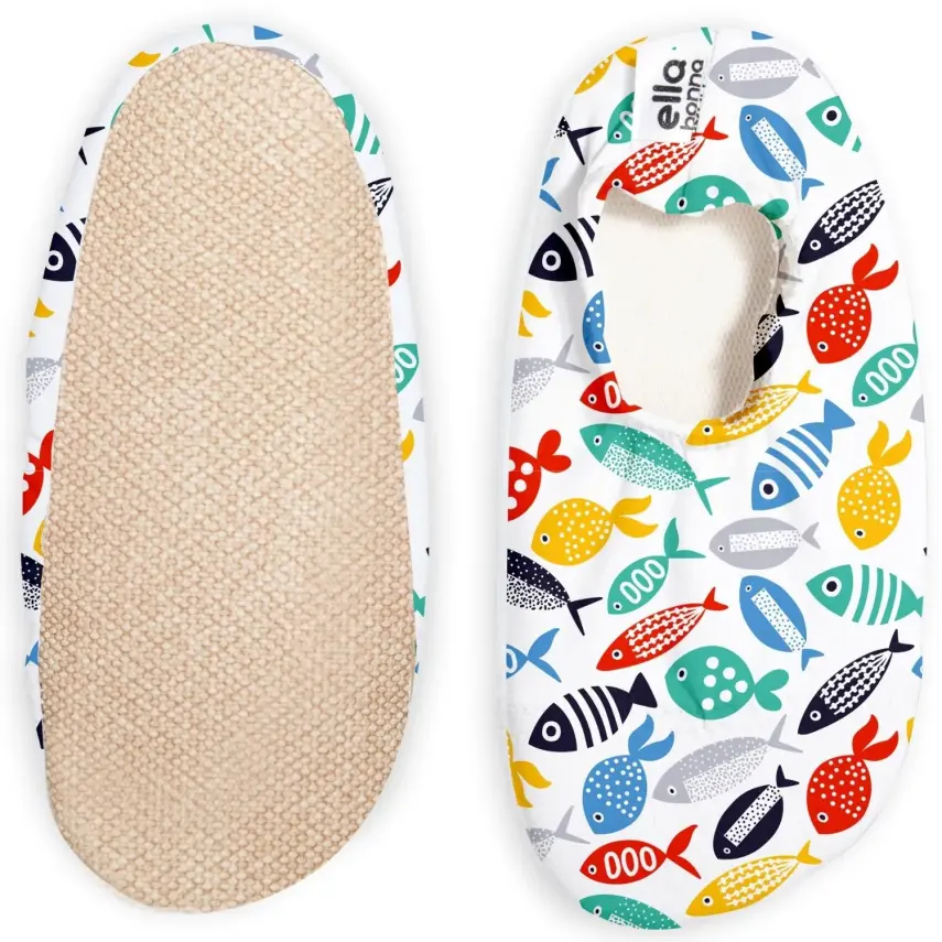 Ella Bonna Unisex Deniz Patiği Kaydırmaz Taban Renkli Balıklar - 11
