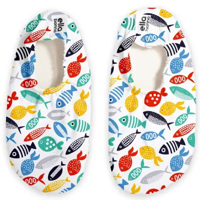 Ella Bonna Unisex Deniz Patiği Kaydırmaz Taban Renkli Balıklar