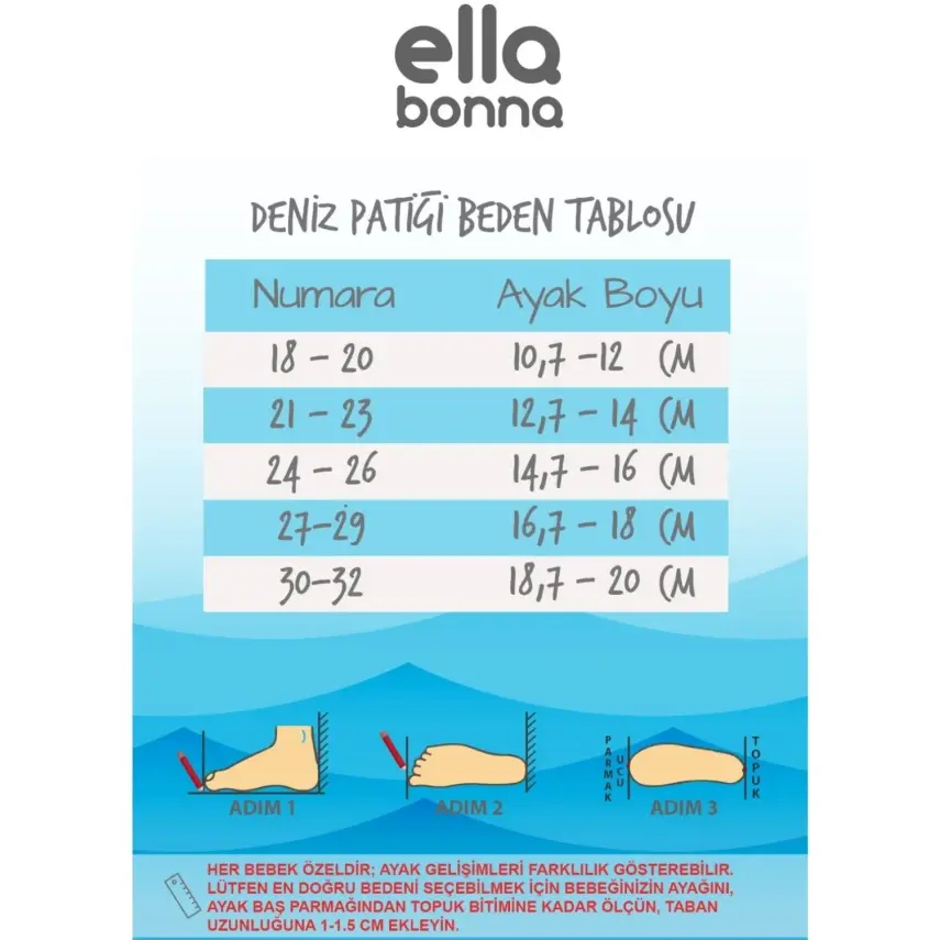 Ella Bonna Unisex Deniz Patiği Kaydırmaz Taban Yaz - 5