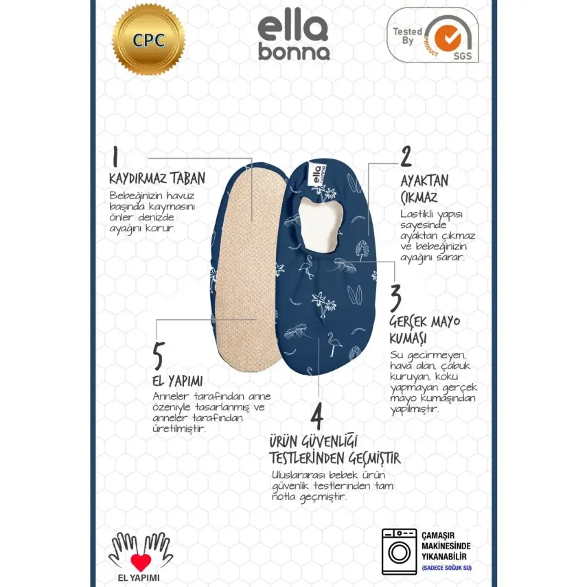 Ella Bonna Unisex Deniz Patiği Kaydırmaz Taban Yaz - 19