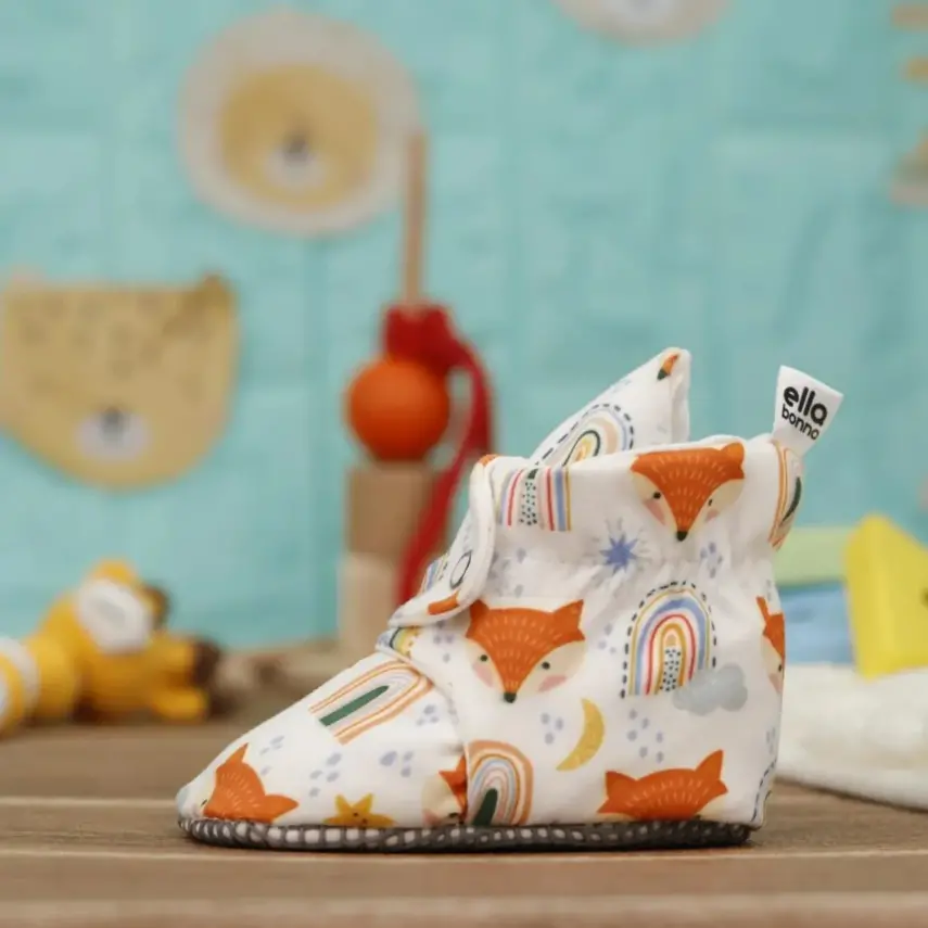 Ella Bonna Unisex Ev Botu Kaydırmaz Taban Tilki Ve Gökkuşağı - 6