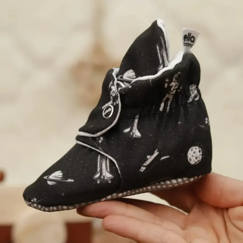 Ella Bonna Unisex Ev Botu Organik Pamuk Kaydırmaz Taban Astronot - 4