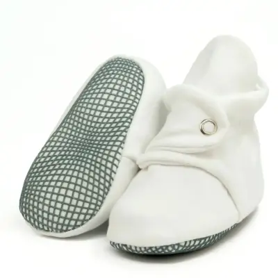 Ella Bonna Unisex Ev Botu Organik Pamuk Kaydırmaz Taban Beyaz 