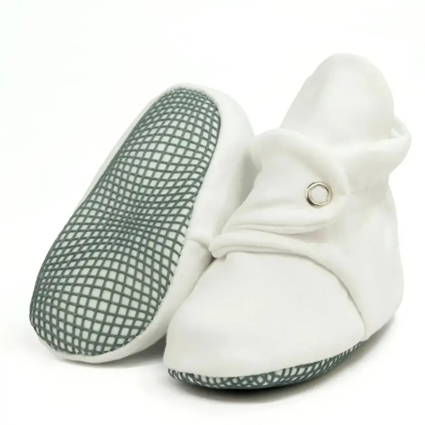 Ella Bonna Unisex Ev Botu Organik Pamuk Kaydırmaz Taban Beyaz - 1