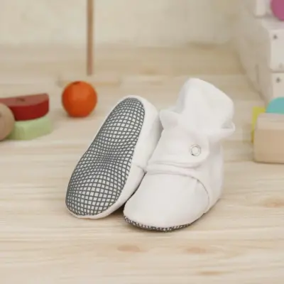 Ella Bonna Unisex Ev Botu Organik Pamuk Kaydırmaz Taban Beyaz - 5