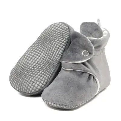 Ella Bonna Unisex Ev Botu Organik Pamuk Kaydırmaz Taban Gri - 10