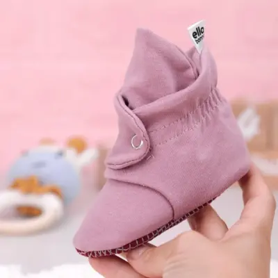 Ella Bonna Unisex Ev Botu Organik Pamuk Kaydırmaz Taban Gül Kurusu - 5