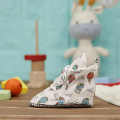 Ella Bonna Unisex Ev Botu Organik Pamuk Kaydırmaz Taban Kapadokya - 7