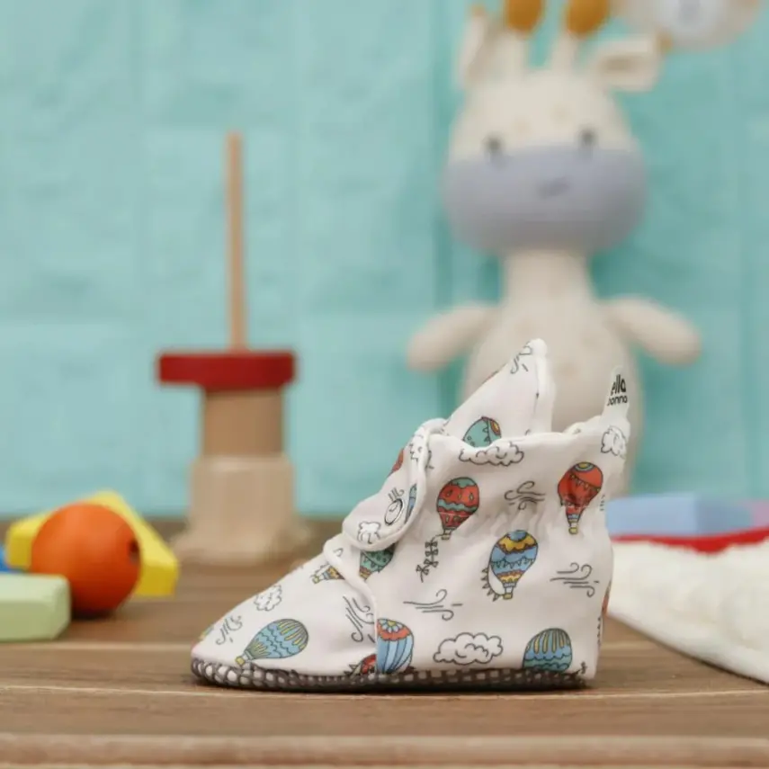 Ella Bonna Unisex Ev Botu Organik Pamuk Kaydırmaz Taban Kapadokya - 7