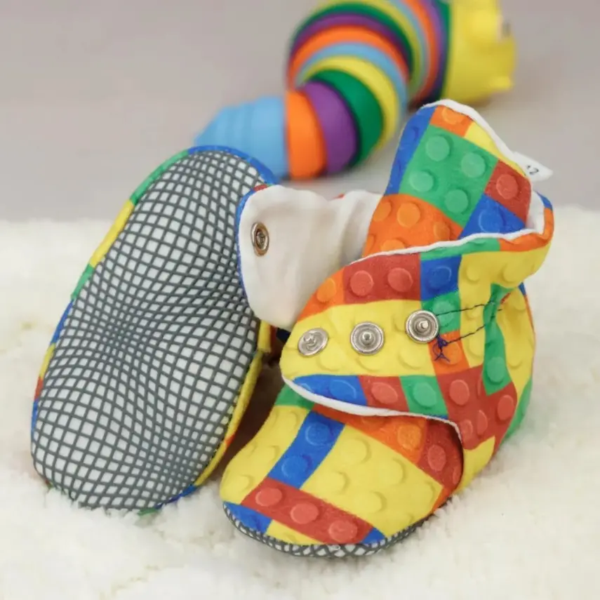 Ella Bonna Unisex Ev Botu Organik Pamuk Kaydırmaz Taban Lego - 2