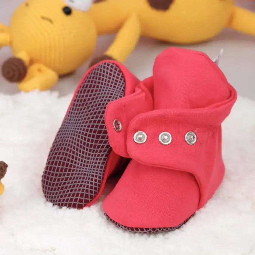 Ella Bonna Unisex Ev Botu Organik Pamuk Kaydırmaz Taban Nar Çiçeği - 9