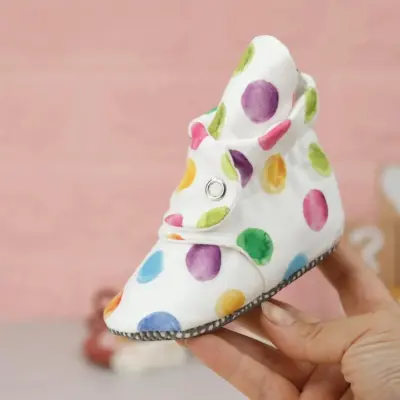 Ella Bonna Unisex Ev Botu Organik Pamuk Kaydırmaz Taban Noktalar - 4