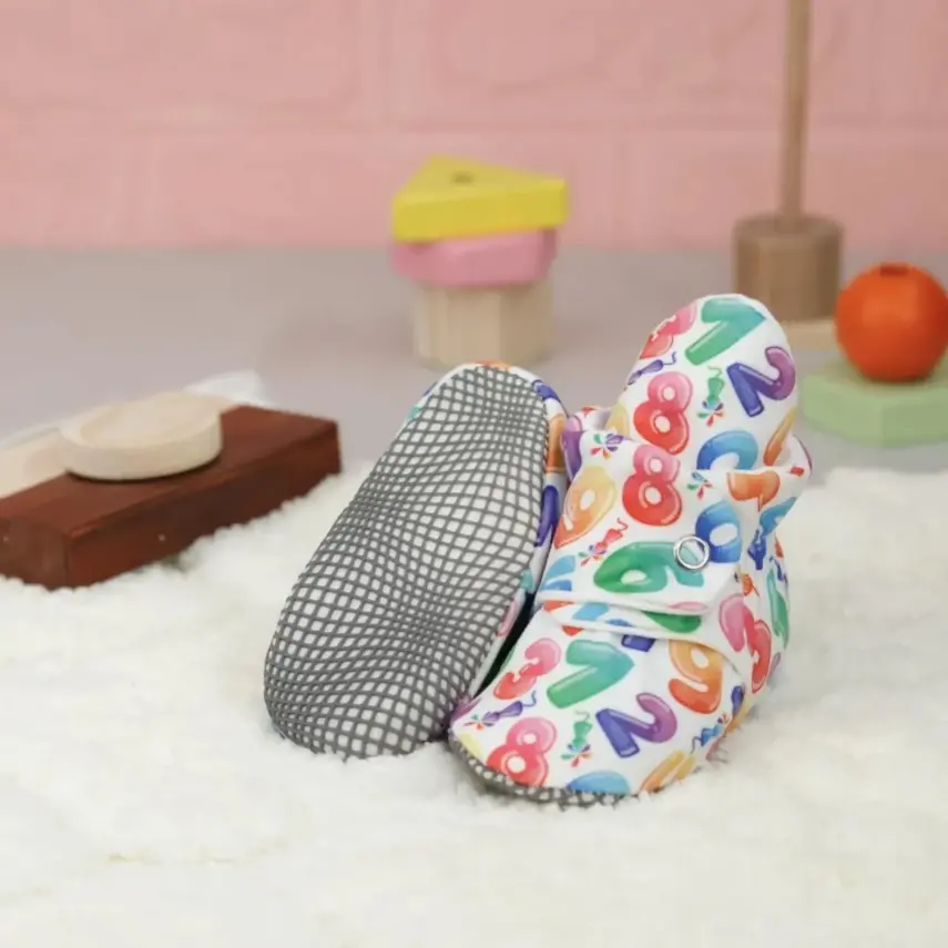 Ella Bonna Unisex Ev Botu Organik Pamuk Kaydırmaz Taban Numara - 7