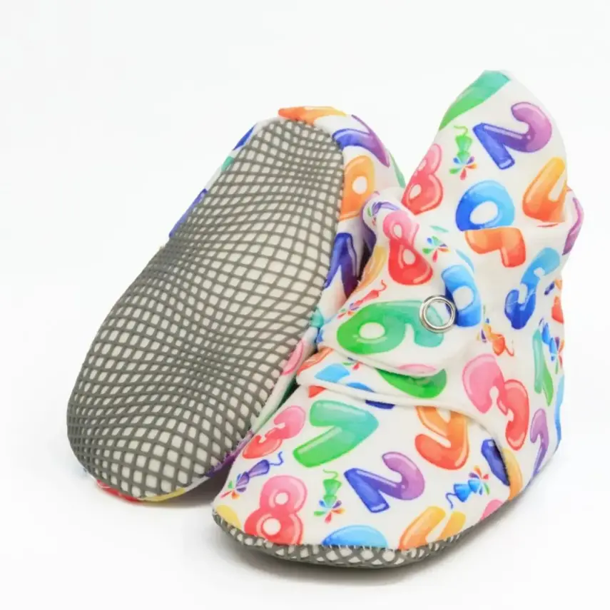 Ella Bonna Unisex Ev Botu Organik Pamuk Kaydırmaz Taban Numara - 1