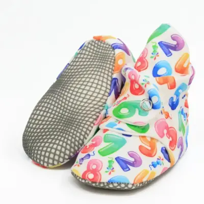 Ella Bonna Unisex Ev Botu Organik Pamuk Kaydırmaz Taban Numara - 11