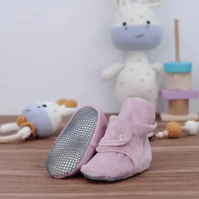 Ella Bonna Unisex Ev Botu Organik Pamuk Kaydırmaz Taban Pudra - 7